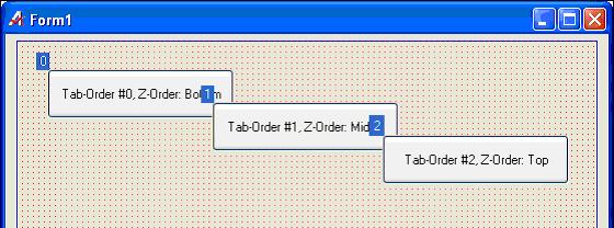 Form in Tab Order Mode Form in Tab Order Mode